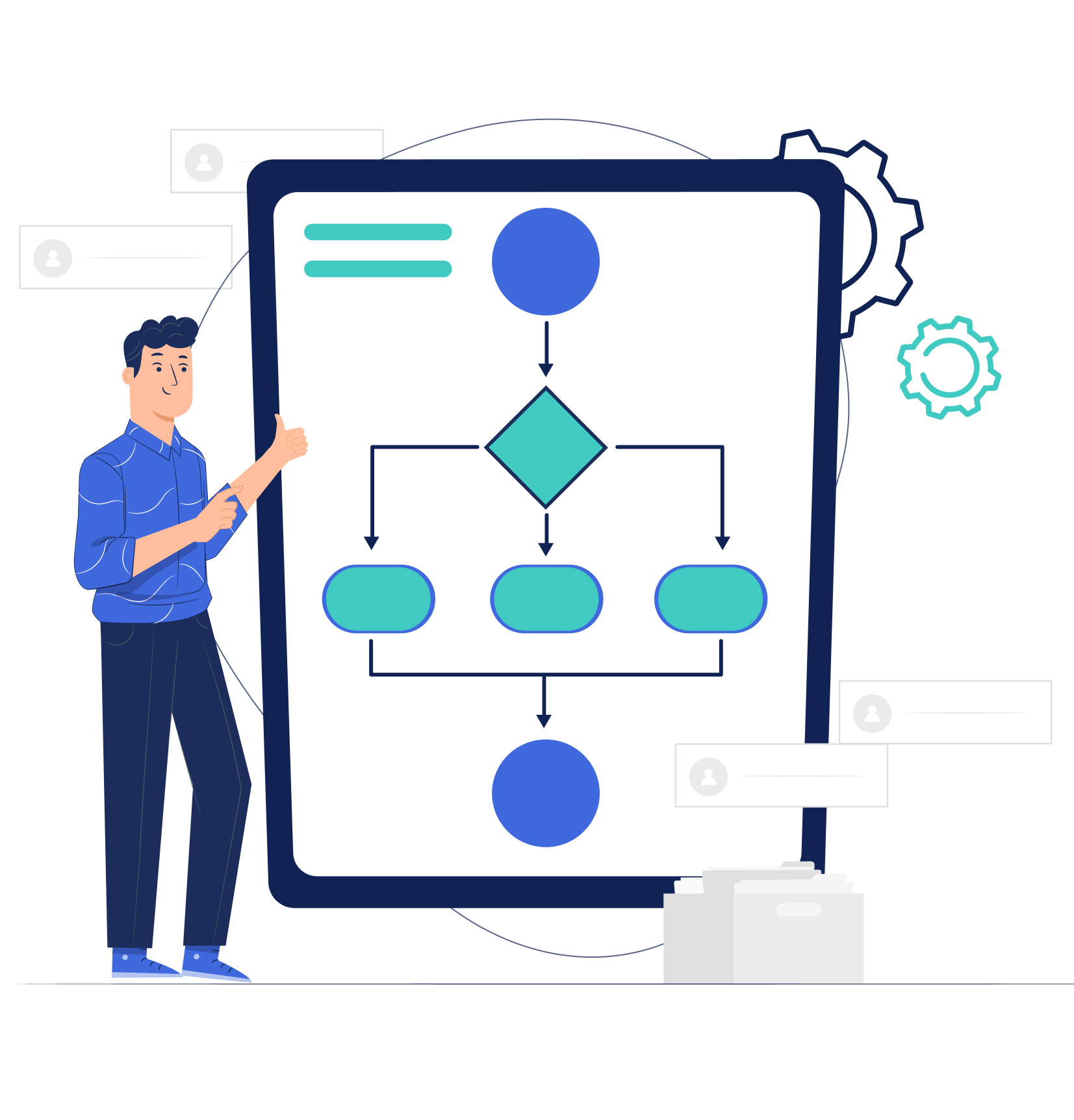 Internal Work Management Illustration